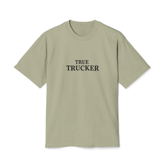 True Trucker Unisex Heavy Faded Tee, Vintage Style Graphic Shirt for Trucker Lovers, Casual Wear, Gift for Dads and Friends