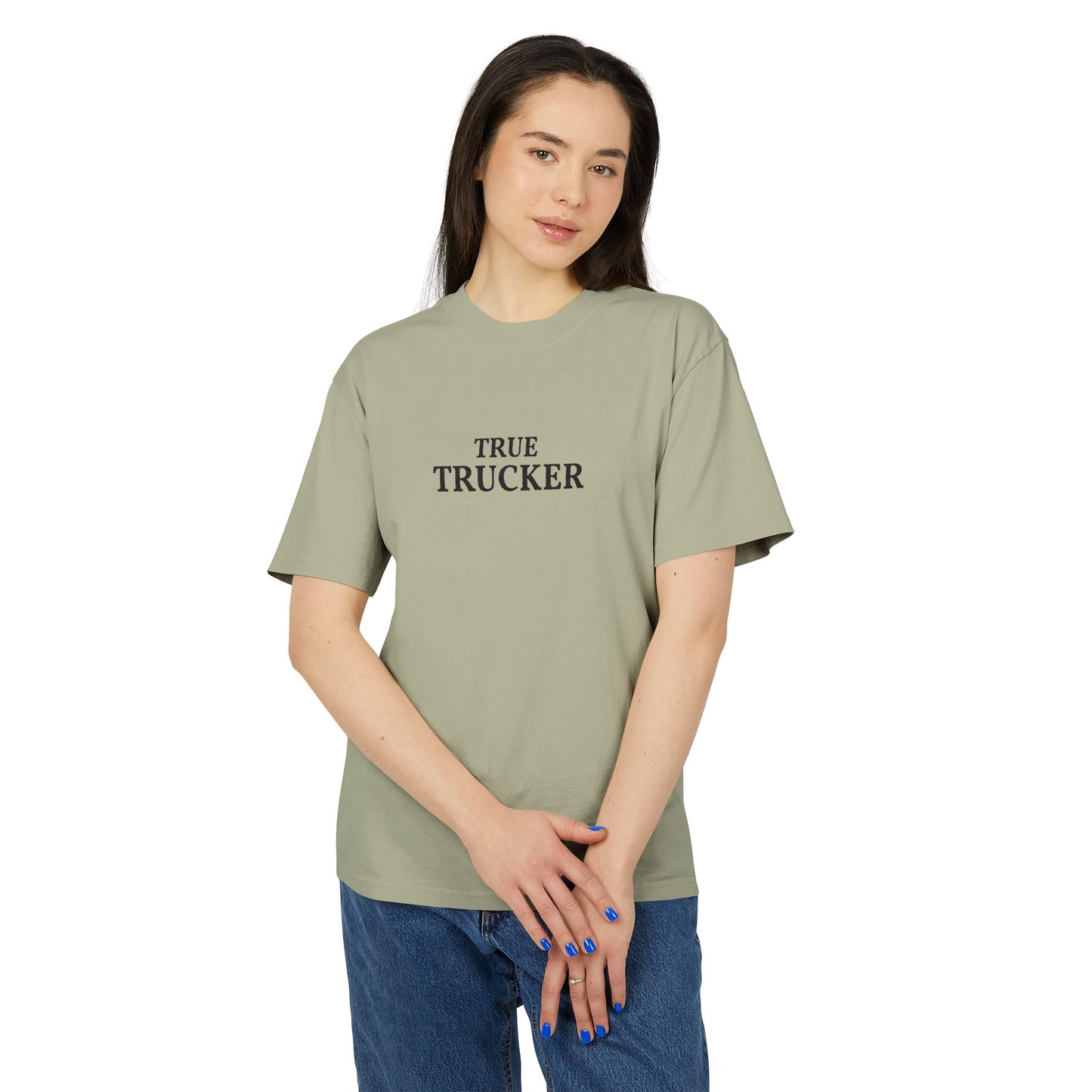 True Trucker Unisex Heavy Faded Tee, Vintage Style Graphic Shirt for Trucker Lovers, Casual Wear, Gift for Dads and Friends