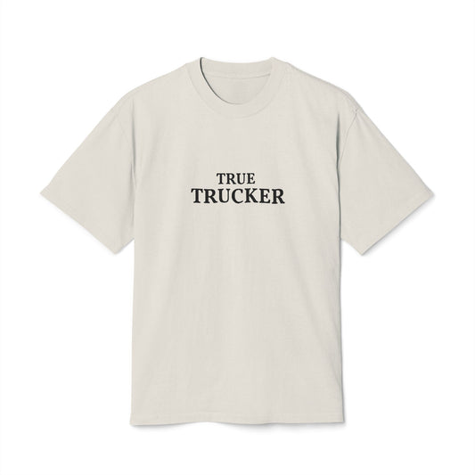 True Trucker Unisex Heavy Faded Tee, Vintage Style Graphic Shirt for Trucker Lovers, Casual Wear, Gift for Dads and Friends