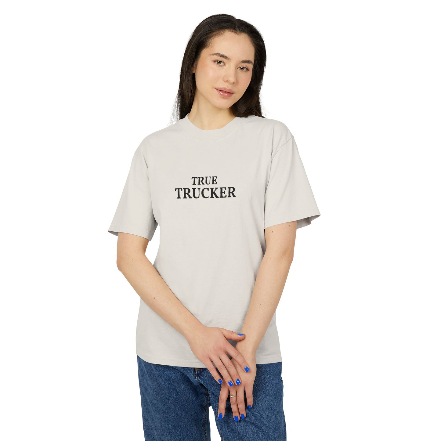 True Trucker Unisex Heavy Faded Tee, Vintage Style Graphic Shirt for Trucker Lovers, Casual Wear, Gift for Dads and Friends