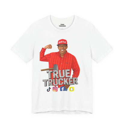 True Trucker Graphic Tee: Unisex Jersey Shirt, Gift for Truck Drivers, Funny T-Shirt, Casual Everyday Wear, Perfect for Trucking Enthusiasts