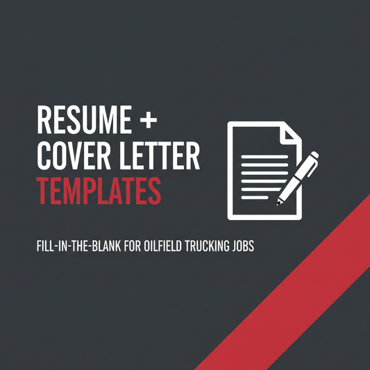 Oilfield Resume + Cover Letter Templates